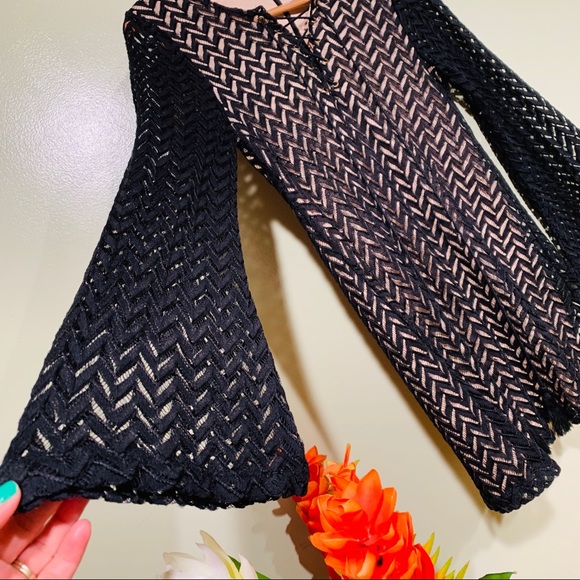 Blu Pepper Black Woven  Mini Dress - Picture 4 of 8